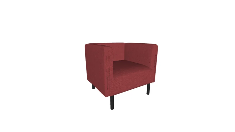 LILLEHEM armchair Gunnared brwn red_blk metal