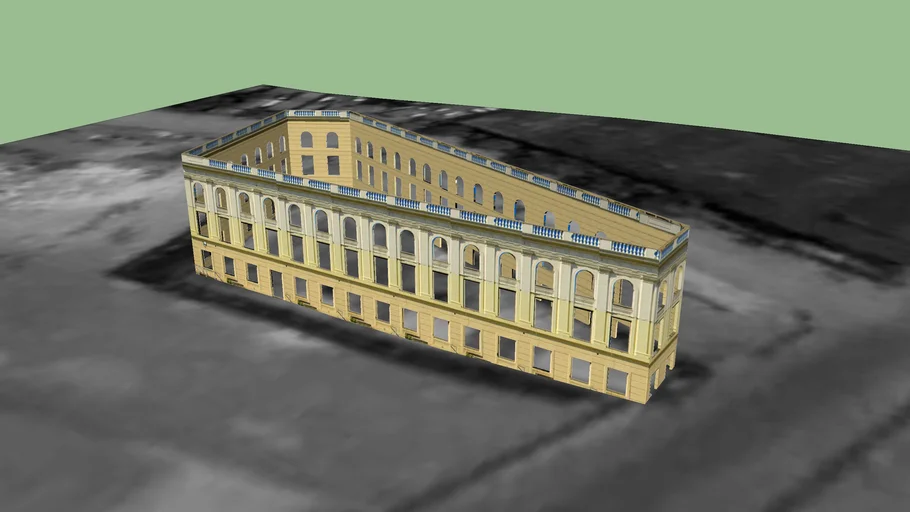 Ruins of the Compania Maritima Buidling (Shamrock Hotel) | 3D Warehouse