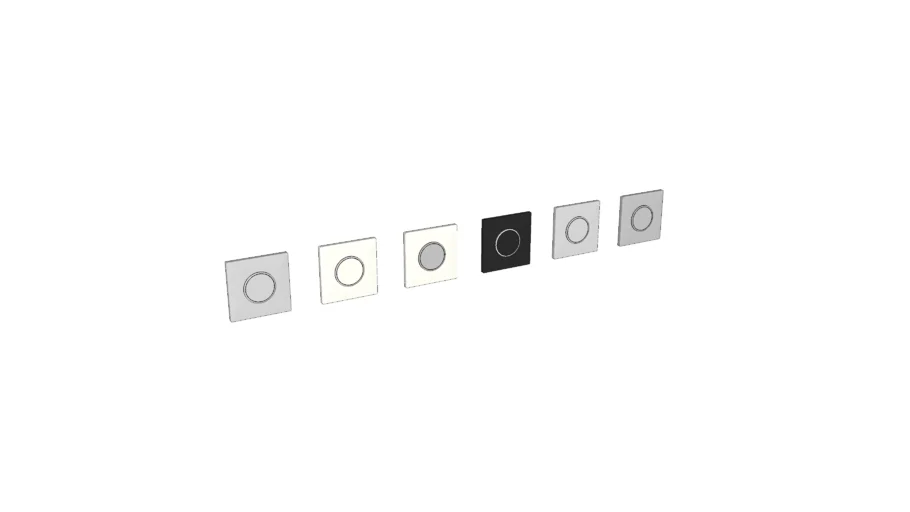116.015 - Geberit urinal flush control with pneumatic flush actuation, flush plate type 10