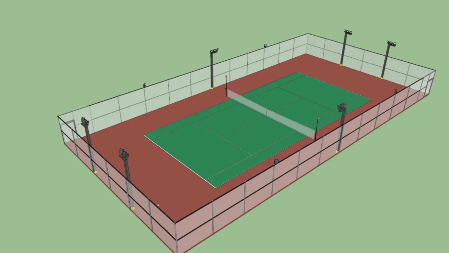 Cancha de tenis o Paddle (para polideportivos)