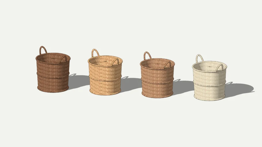 CORTEX PP Laundry basket 4 color 可水洗仿籐洗衣收納籃 附手把