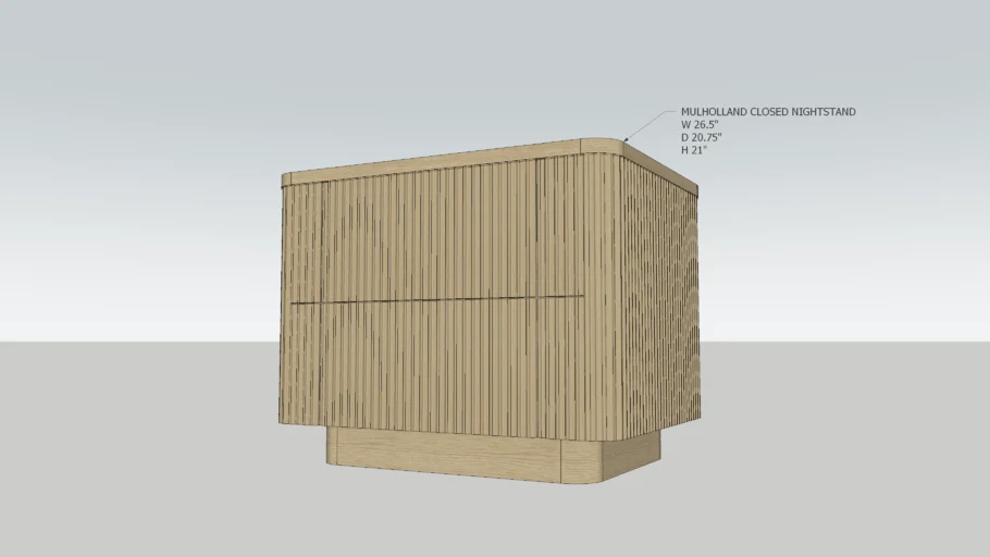 RH MULHOLLAND CLOSED NIGHSTAND