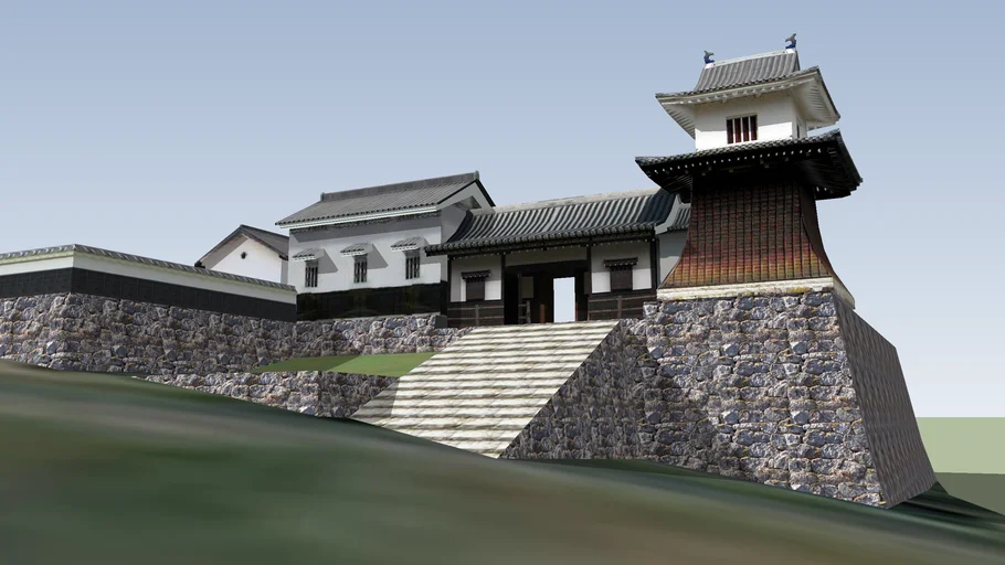 岩村城 表御門・平重門・太鼓櫓