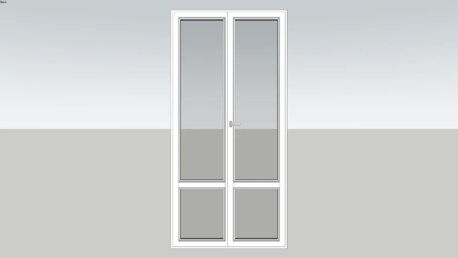 Menuiserie Porte Vitré en PVC 2 vantaux dimension 105X215cm